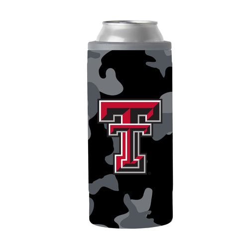 Product Image for TX Tech Black Camo 12oz Slim Can Coolie
