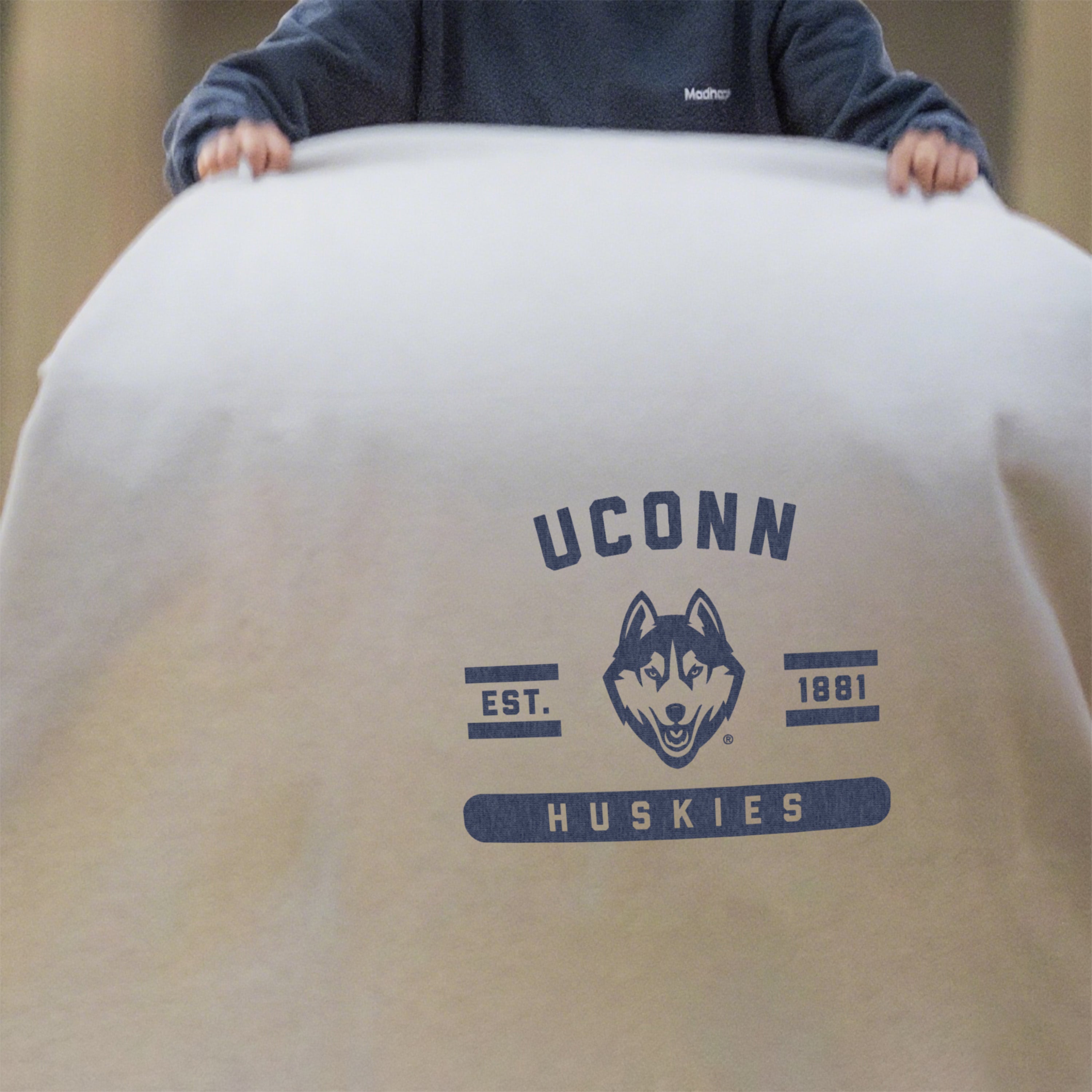 UConn Sublimated Sweatshirt Blanket