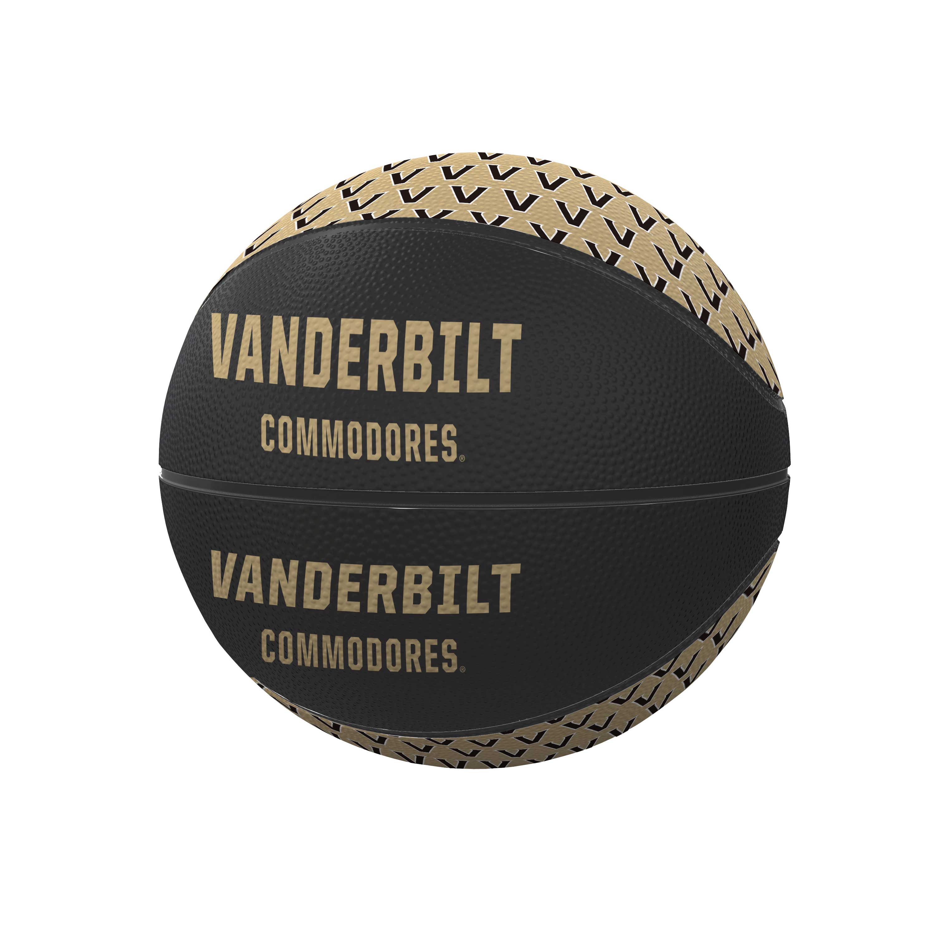 Vanderbilt Repeating Logo Mini-Size Rubber Basketball - Logo Brands