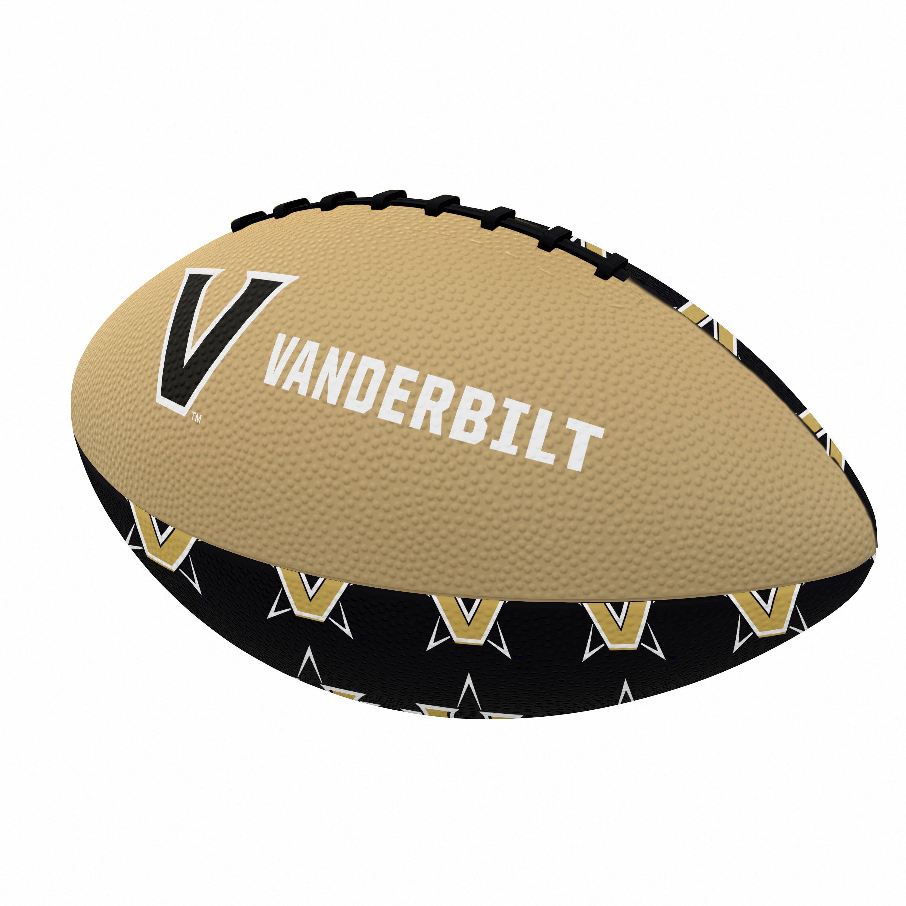 Vanderbilt Repeating Mini-Size Rubber Football - Logo Brands