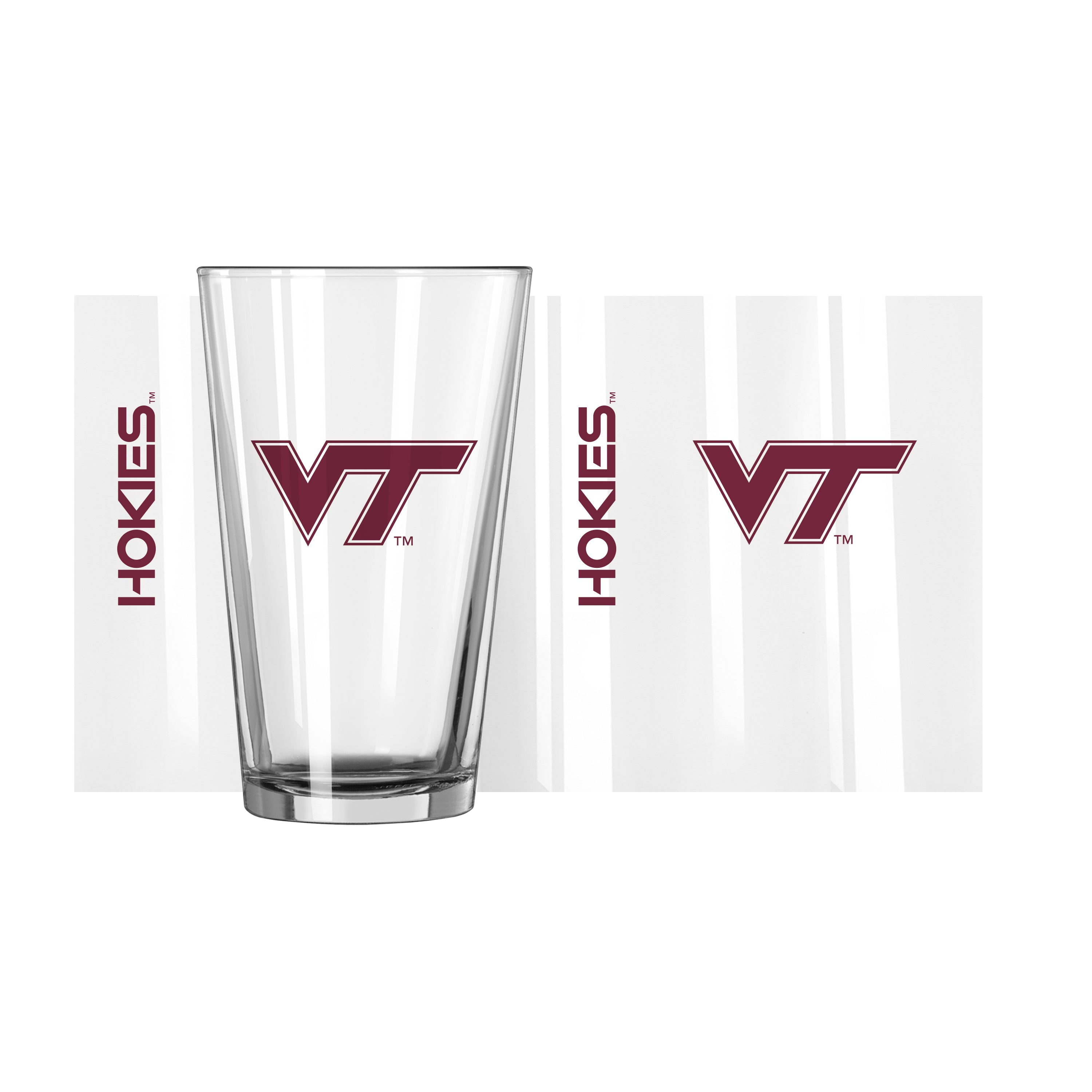 Virginia Tech Gameday 16 oz Pint Glass - Logo Brands