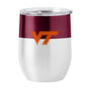 Virginia Tech Color Block 16 oz Stainless Curved Beverage