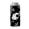 WA State Black Camo 12oz Slim Can Coolie