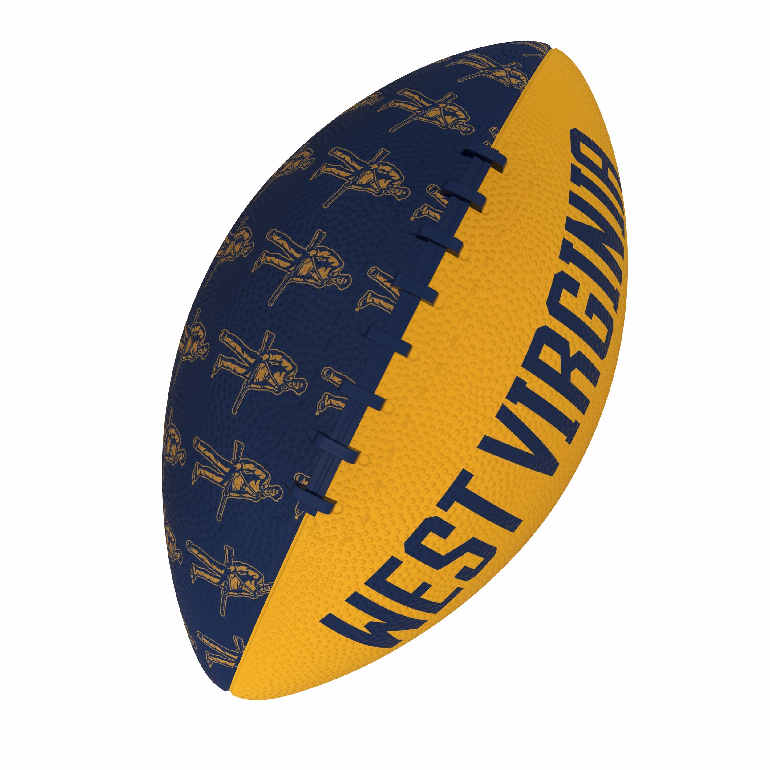 West Virginia Mini-Size Rubber Football