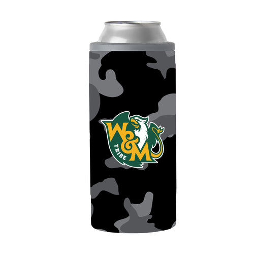 Product Image for William & Mary Black Camo 12oz Slim Can Coolie