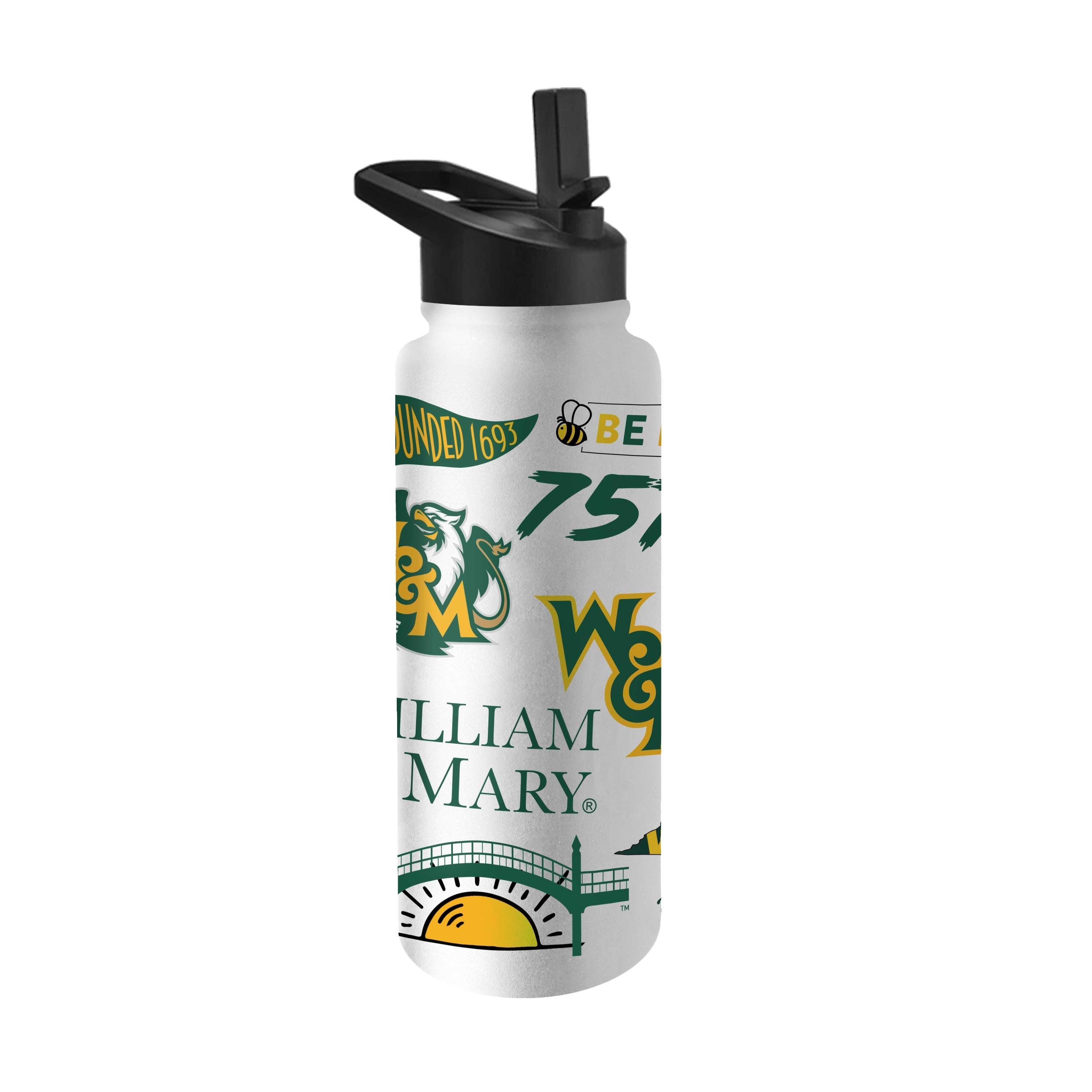 Willam and Mary 34oz Native Quencher Bottle - Logo Brands