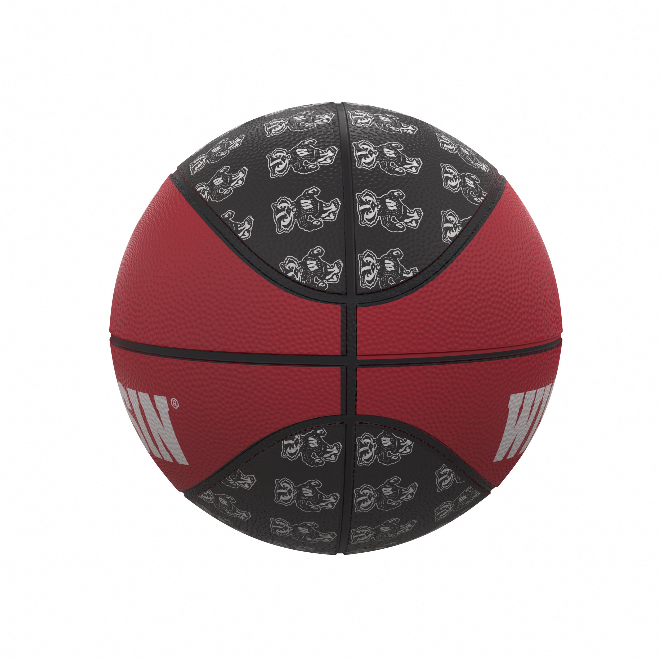 Wisconsin Mini-Size Rubber Basketball