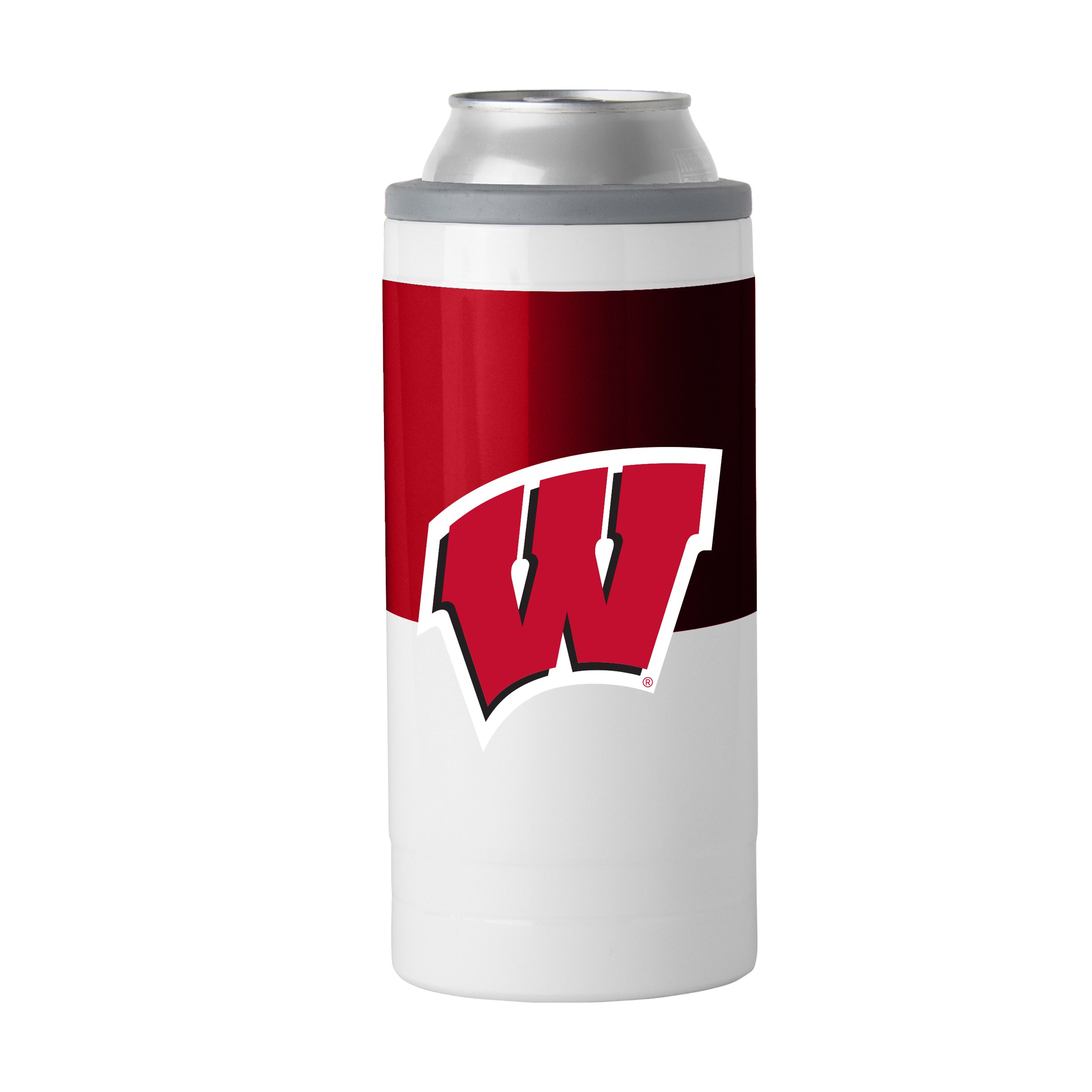 Wisconsin 12oz Colorblock Slim Can Coolie