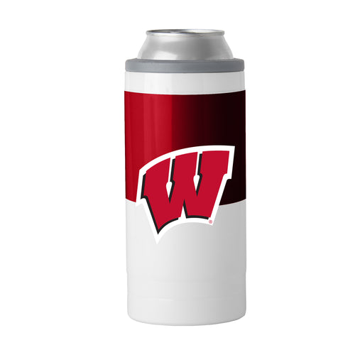 Product Image for Wisconsin 12oz Colorblock Slim Can Coolie
