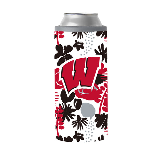 Product Image for Wisconsin 12oz Floral Slim Can Coolie
