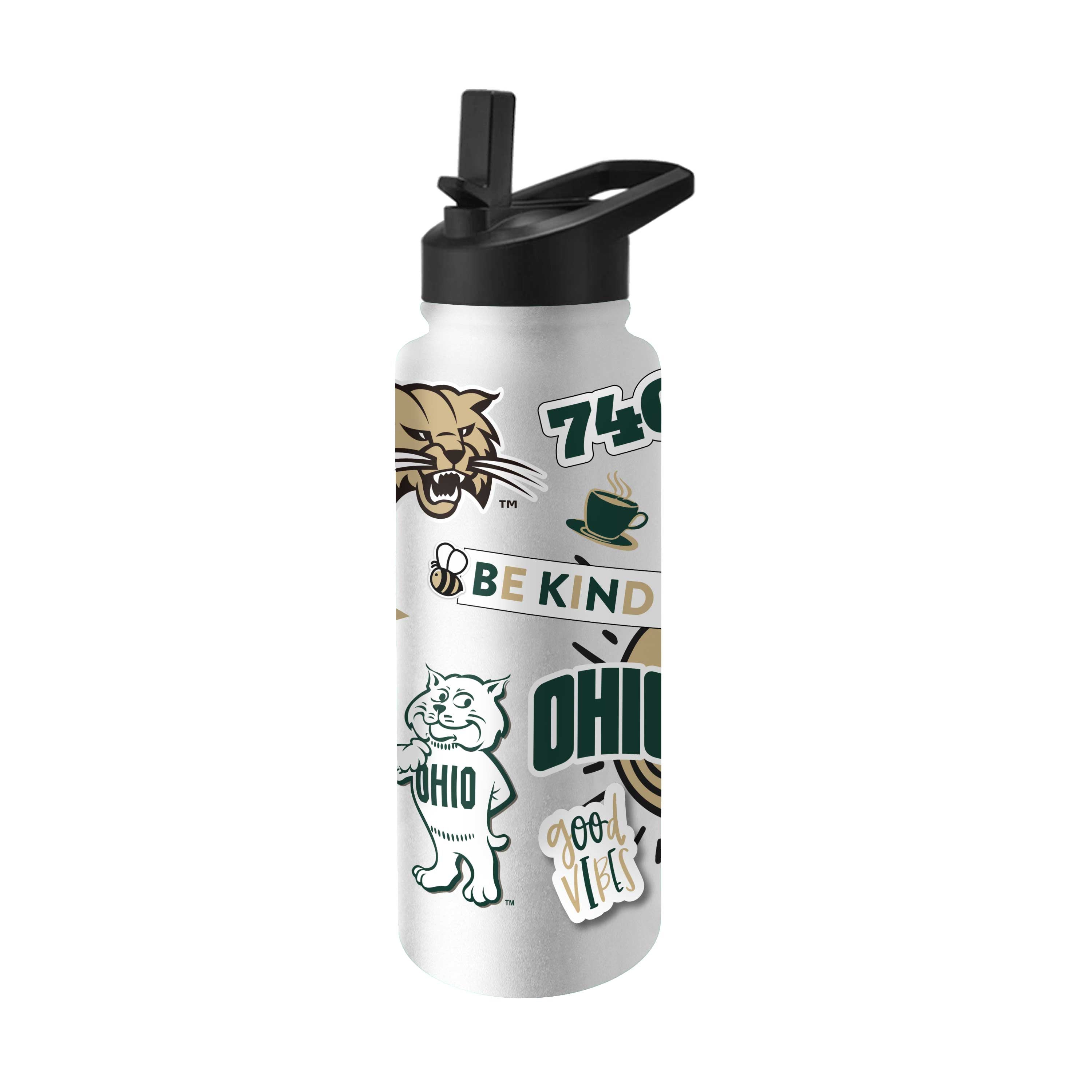 Ohio Bobcats 34oz Native Quencher Bottle - Logo Brands