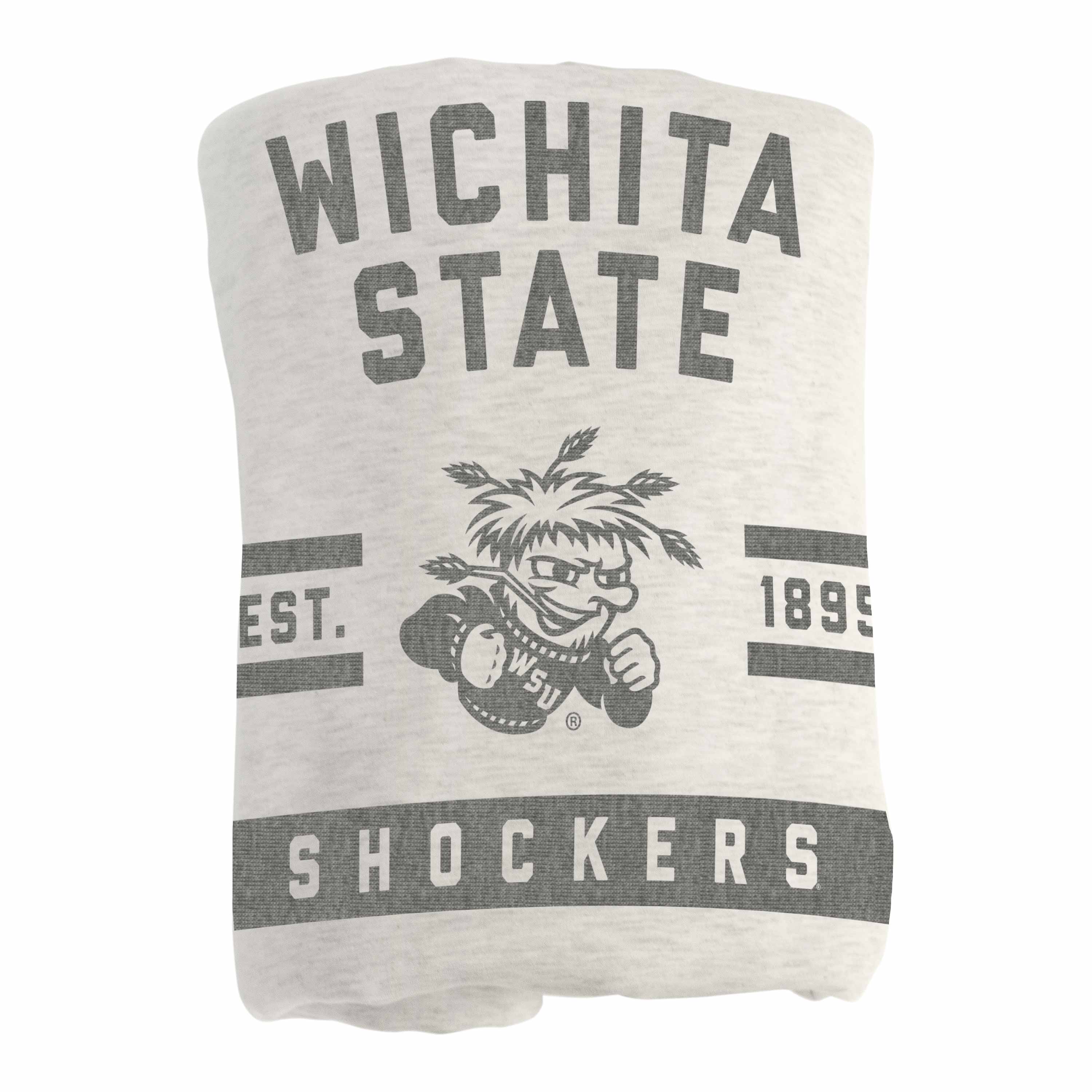 Wichita State Oatmeal Sweatshirt Blanket - Logo Brands