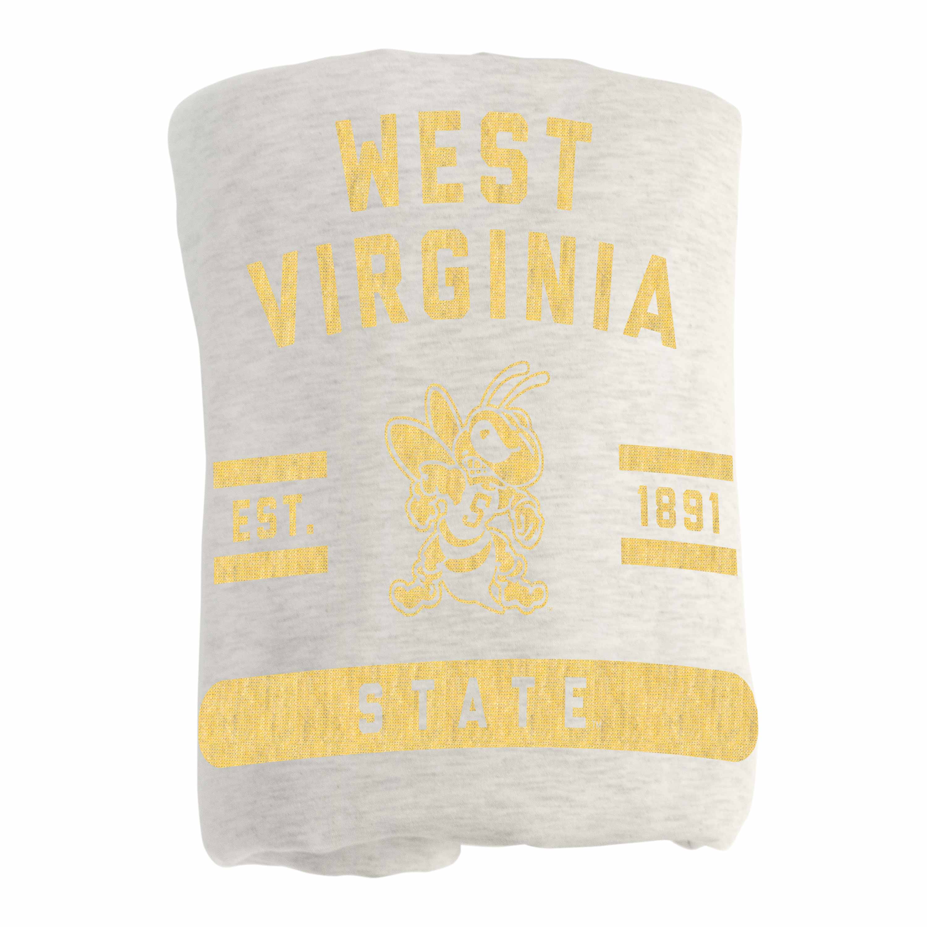 West Virginia State Oatmeal Sweatshirt Blanket - Logo Brands