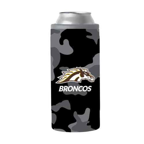 Product Image for Western Michigan Black Camo 12oz Slim Can Coolie