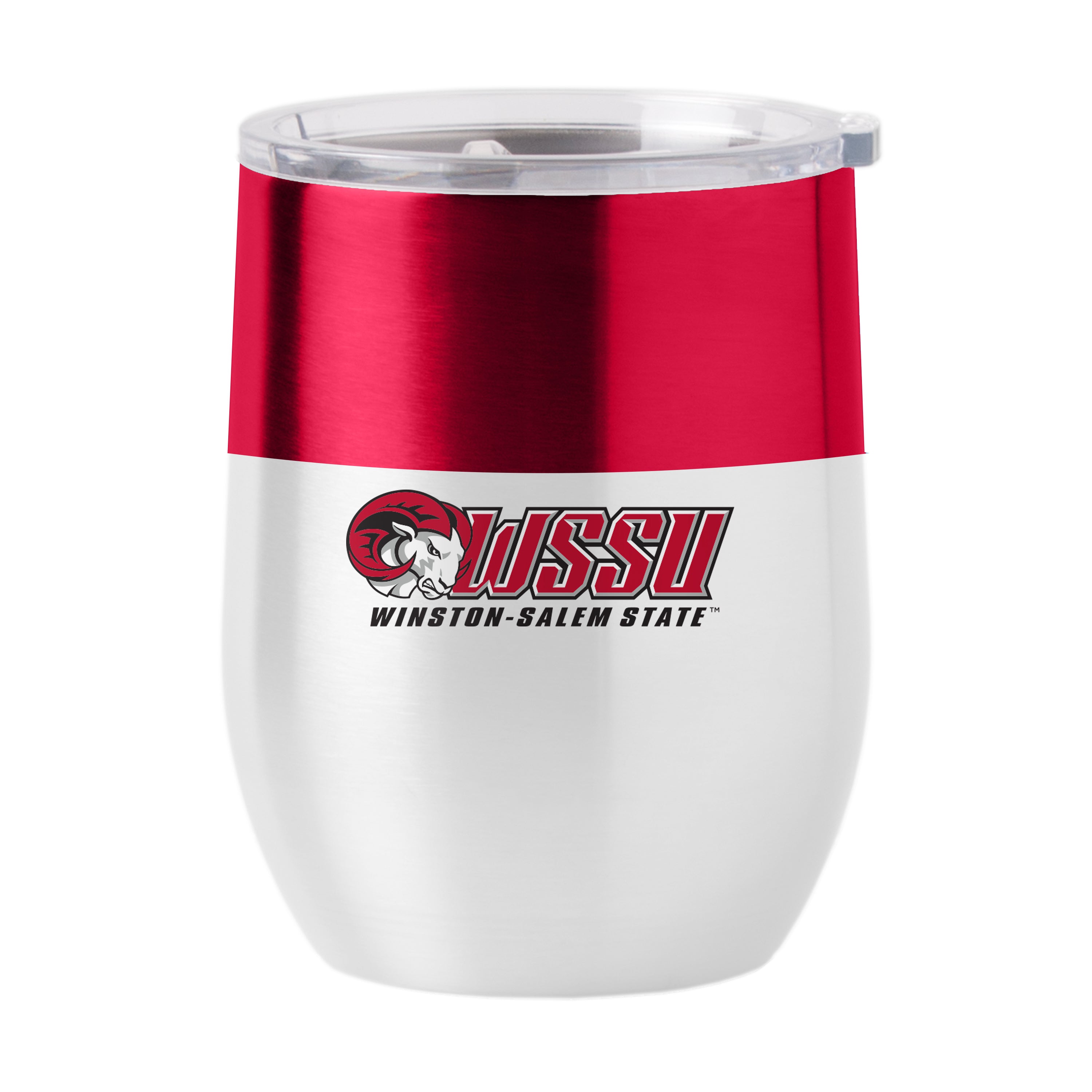 Winston-Salem State Colorblock 16oz Stainless Curved Beverage