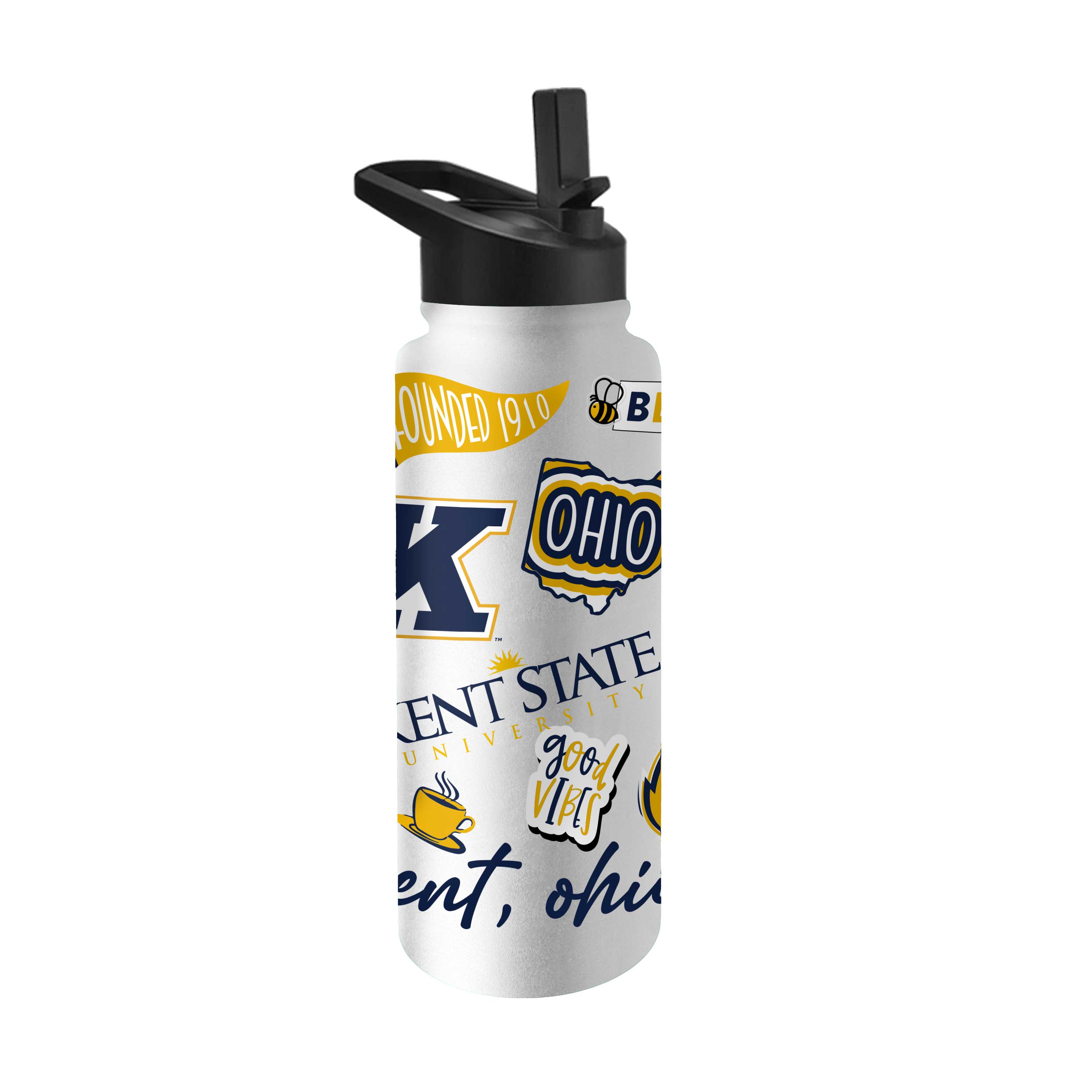 Kent State 34oz Native Quencher Bottle - Logo Brands