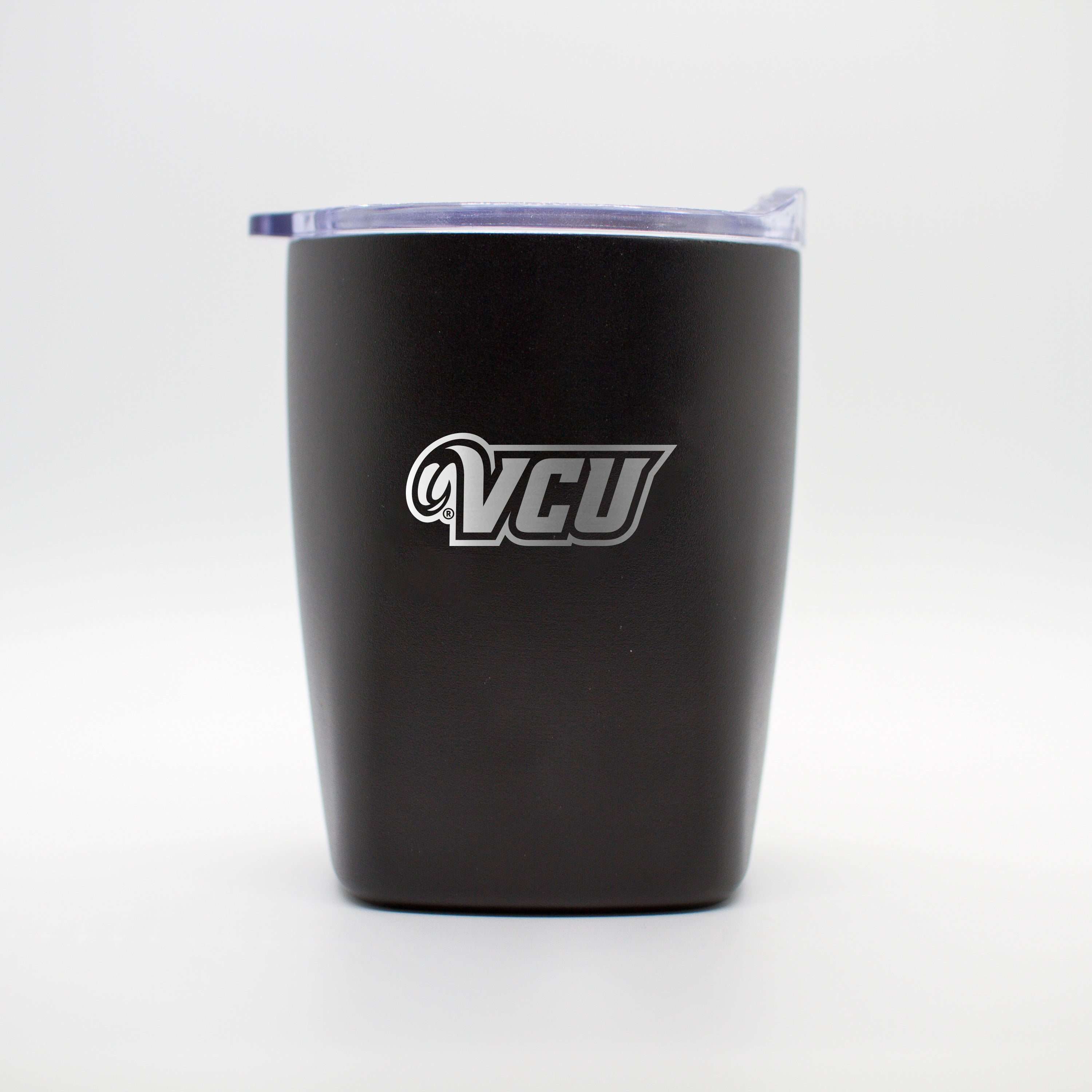 Virginia Commonwealth 10oz Black Etch Powdercoat Rocks Tumbler