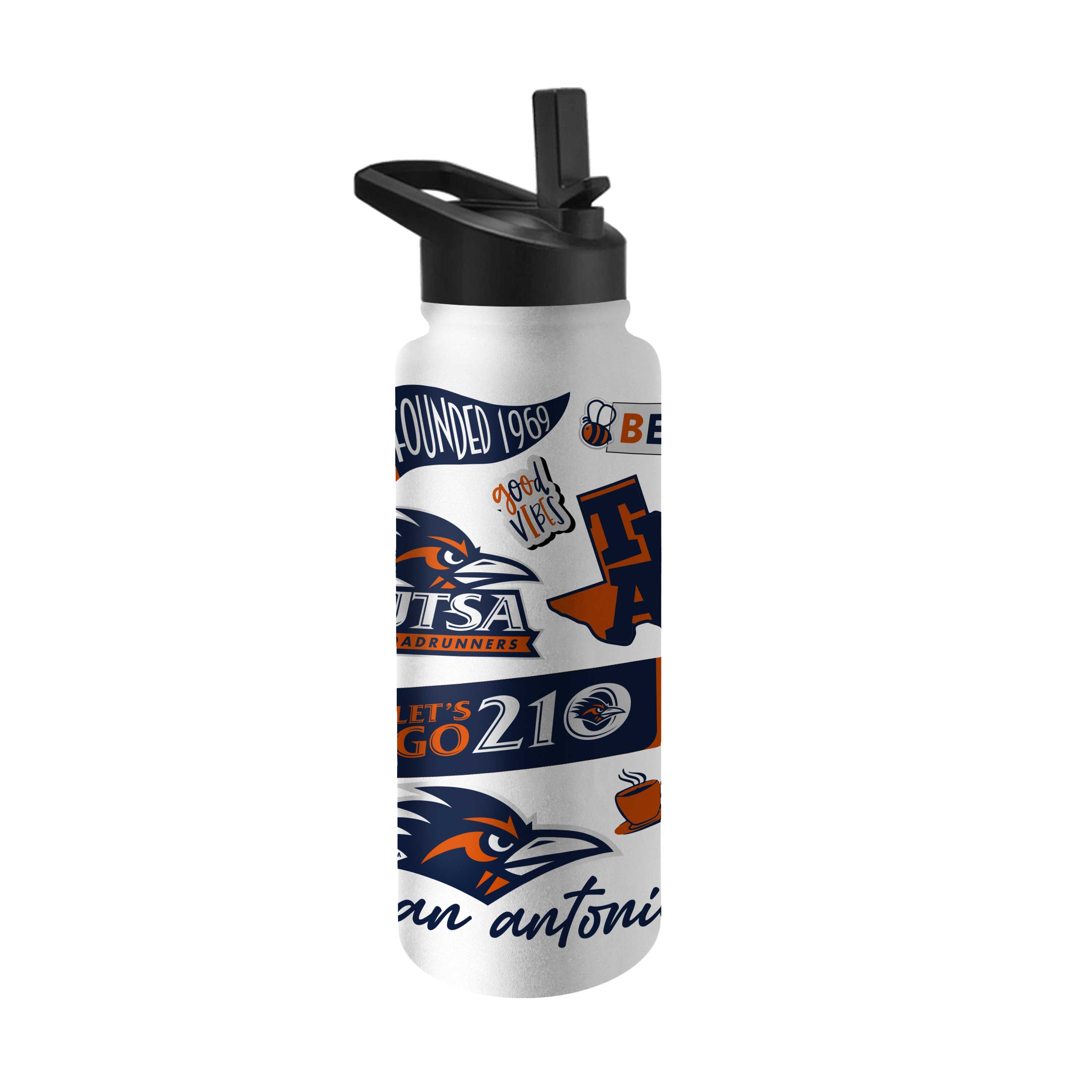 Texas - San Antonio 34oz Native Quencher Bottle - Logo Brands