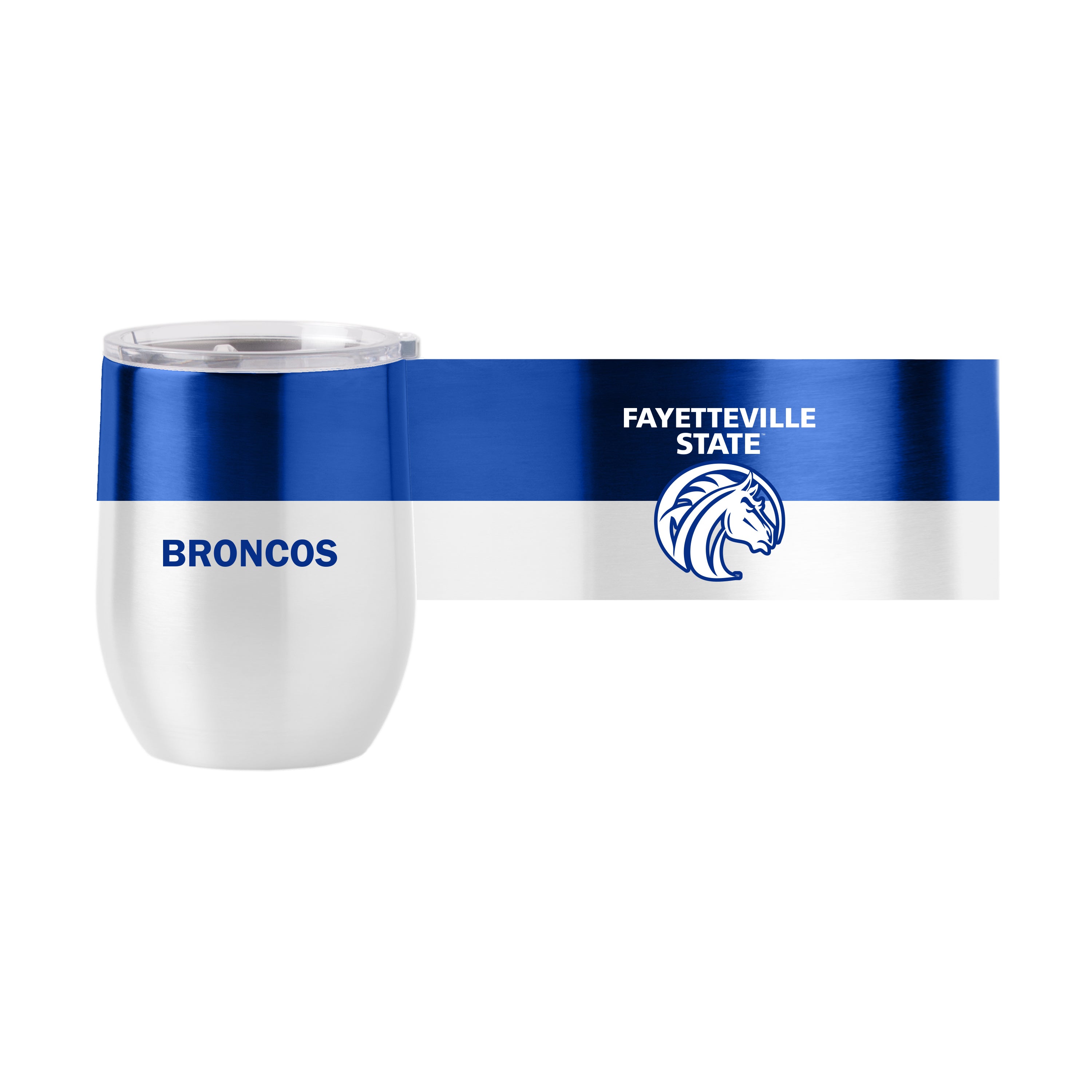 Fayetteville State Colorblock 16oz Stainless Curved Beverage