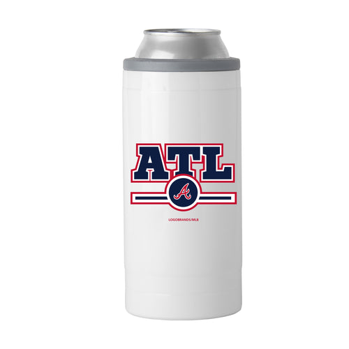 Product Image for Atlanta Braves Letterman 12 oz Slim Can Coolie