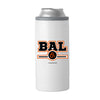 Baltimore Orioles Letterman 12 oz Slim Can Coolie