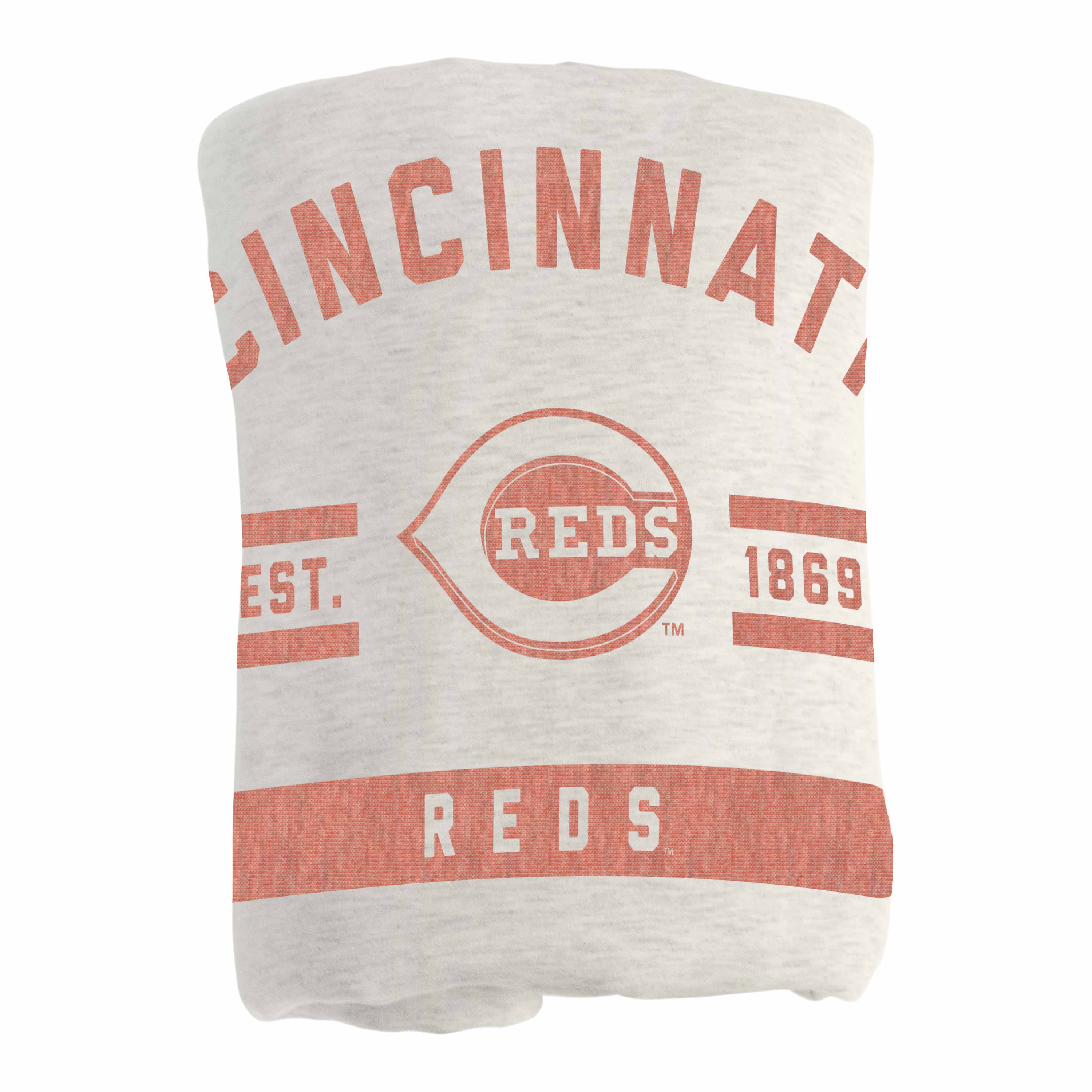 Cincinnati Reds Oatmeal Sweatshirt Blanket - Logo Brands