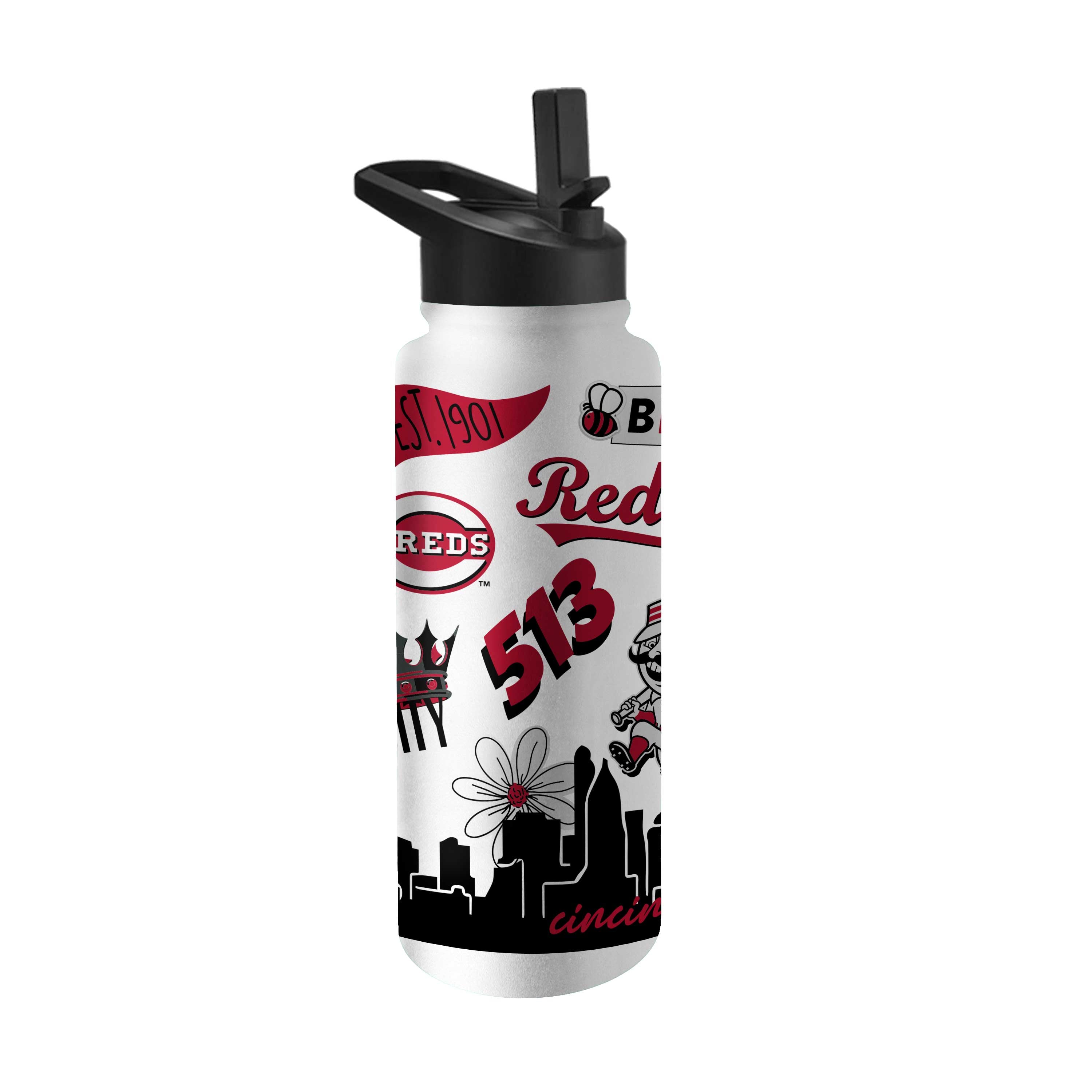Cincinnati Reds 34oz Native Quencher Bottle