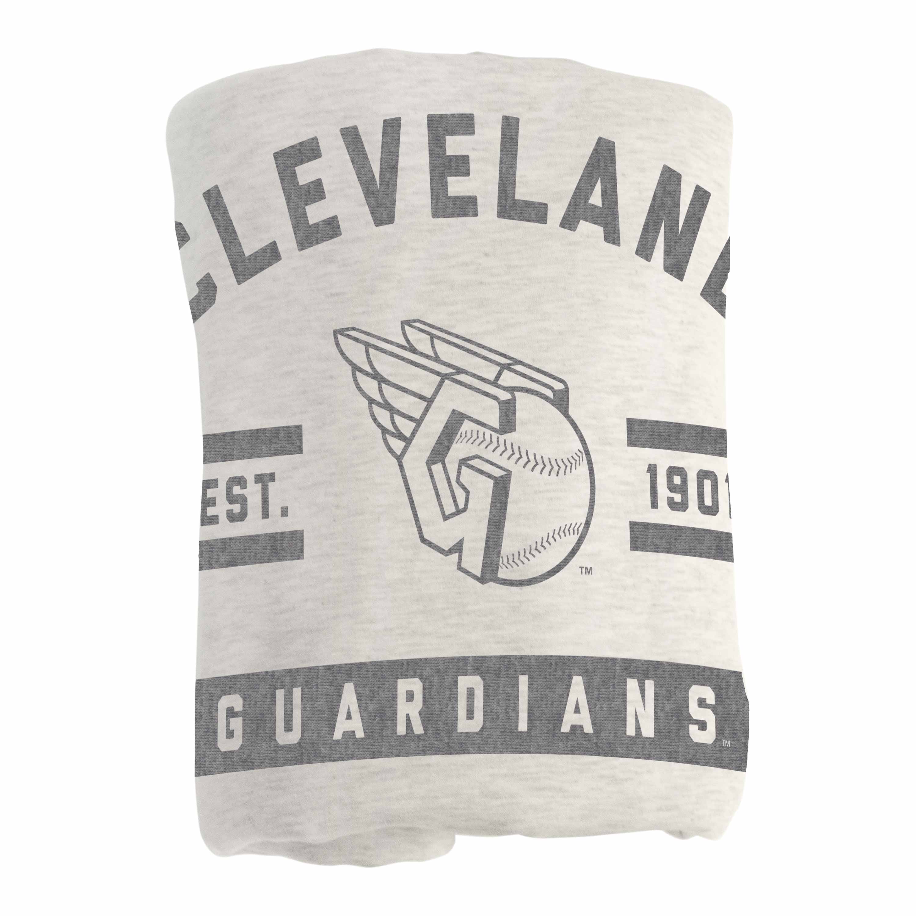 Cleveland Guardians Oatmeal Sweatshirt Blanket - Logo Brands