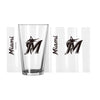 Miami Marlins 16oz Gameday Pint Glass - Logo Brands