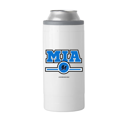Product Image for Miami Marlins Letterman 12 oz Slim Can Coolie