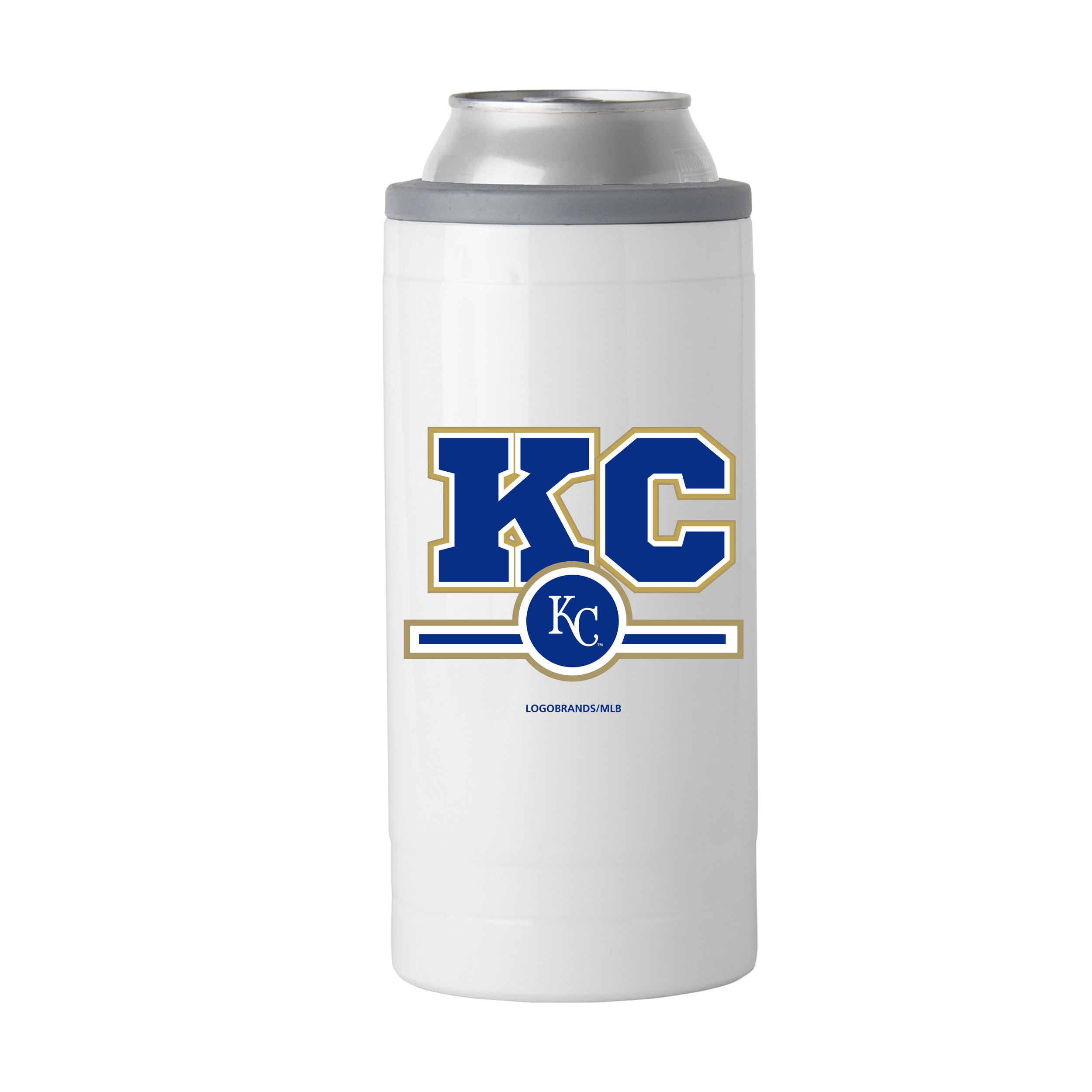 K.C Royals Letterman 12 oz Slim Can Coolie