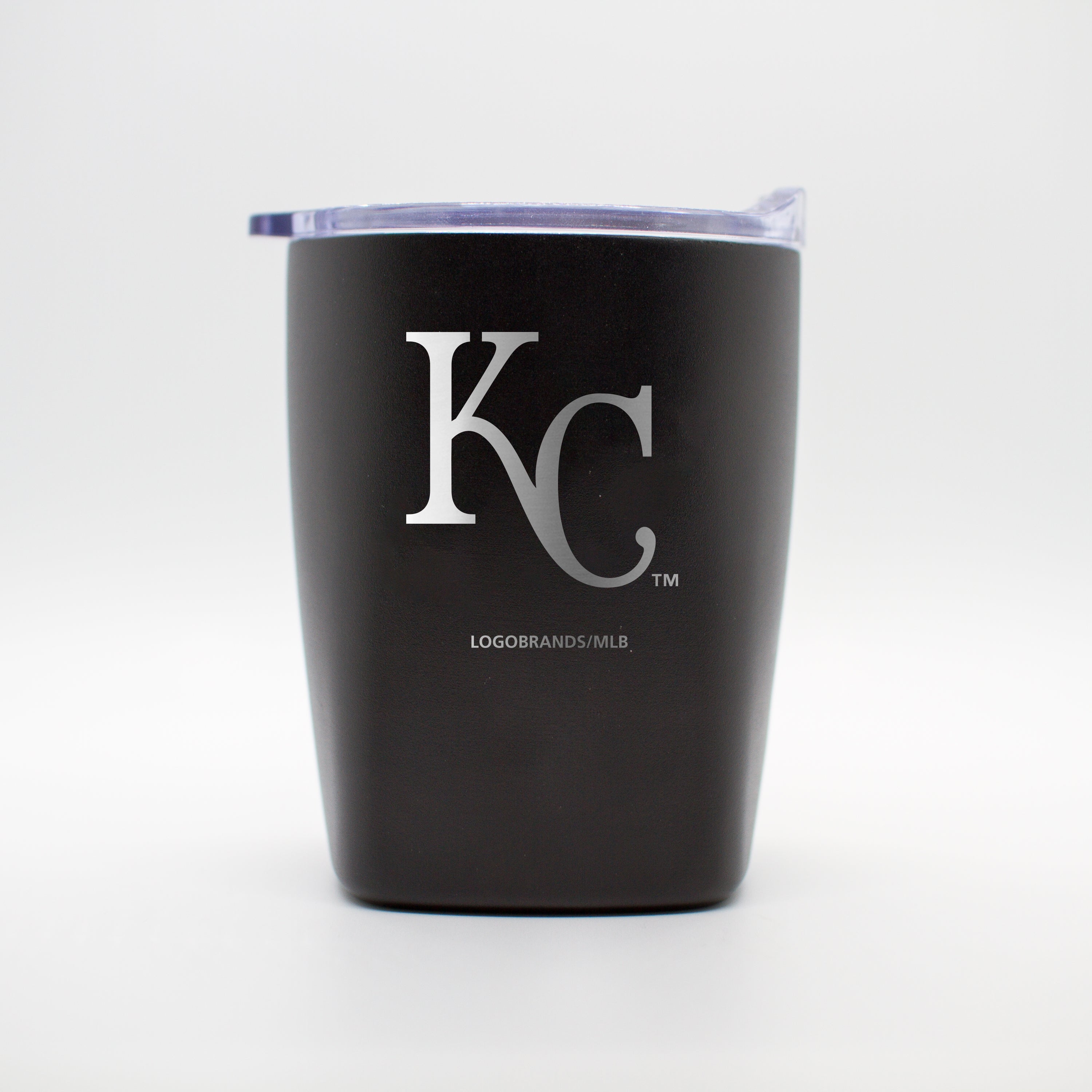 Kansas City Royals 10oz Etch Black Powder Coat Rocks Tumbler