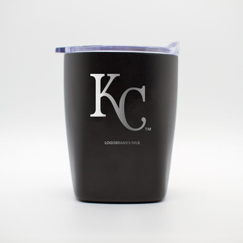 Product Image for Kansas City Royals 10oz Etch Black Powder Coat Rocks Tumbler