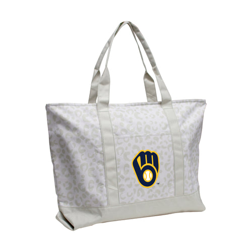 Product Image for Milwaukee Brewers Leopard Pattern Tote