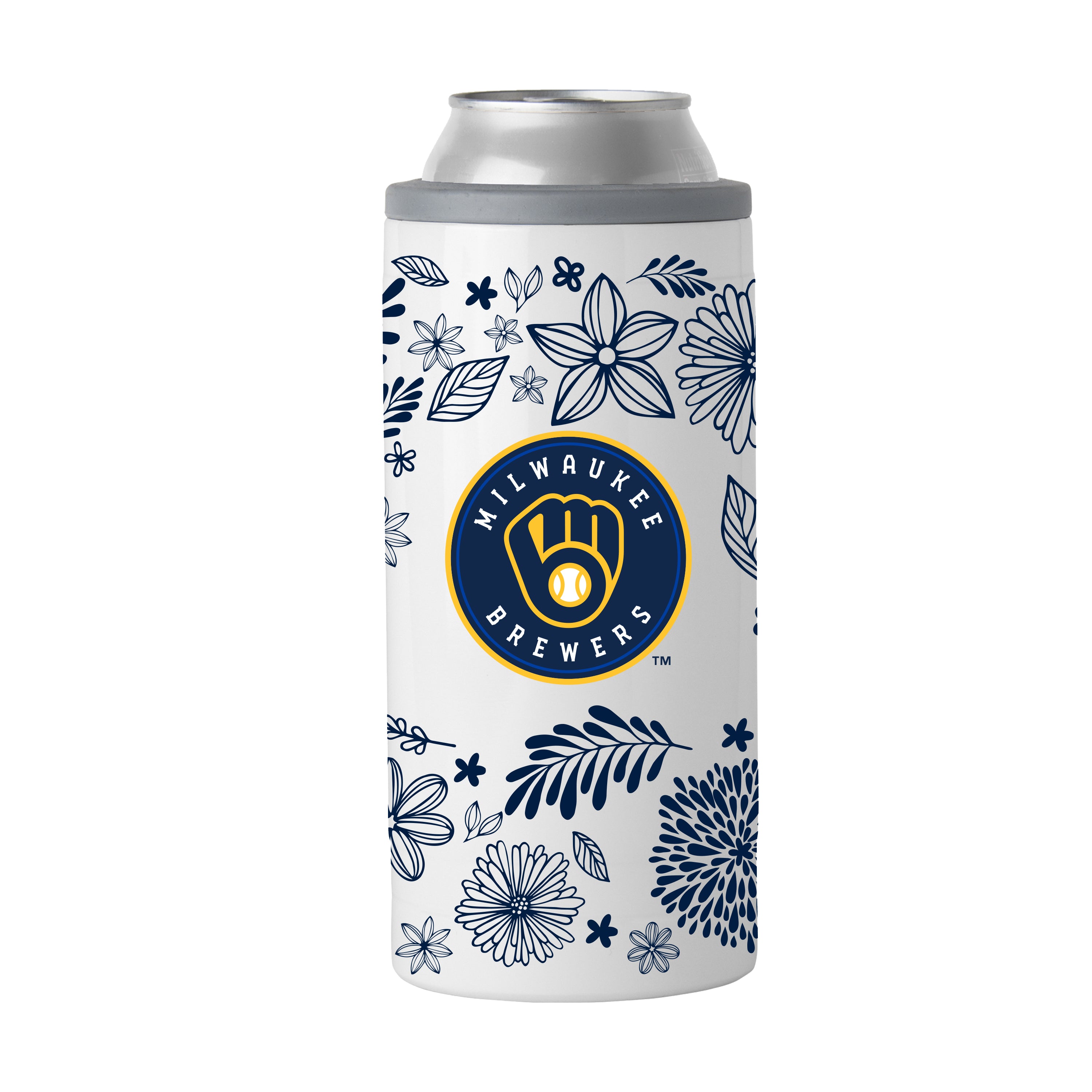 Milwaukee Brewers 12oz Botanical Slim Can Coolie