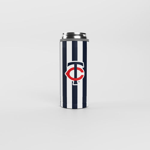 Product Image for Minnesota Twins 12oz Striped Powdercoat SlimCan Coolie