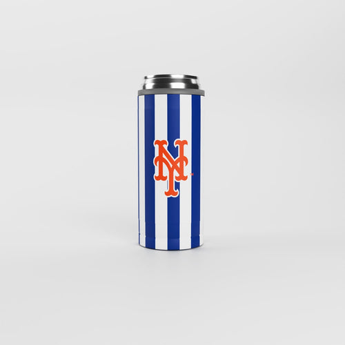 Product Image for NY Mets 12oz Striped Powdercoat SlimCan Coolie