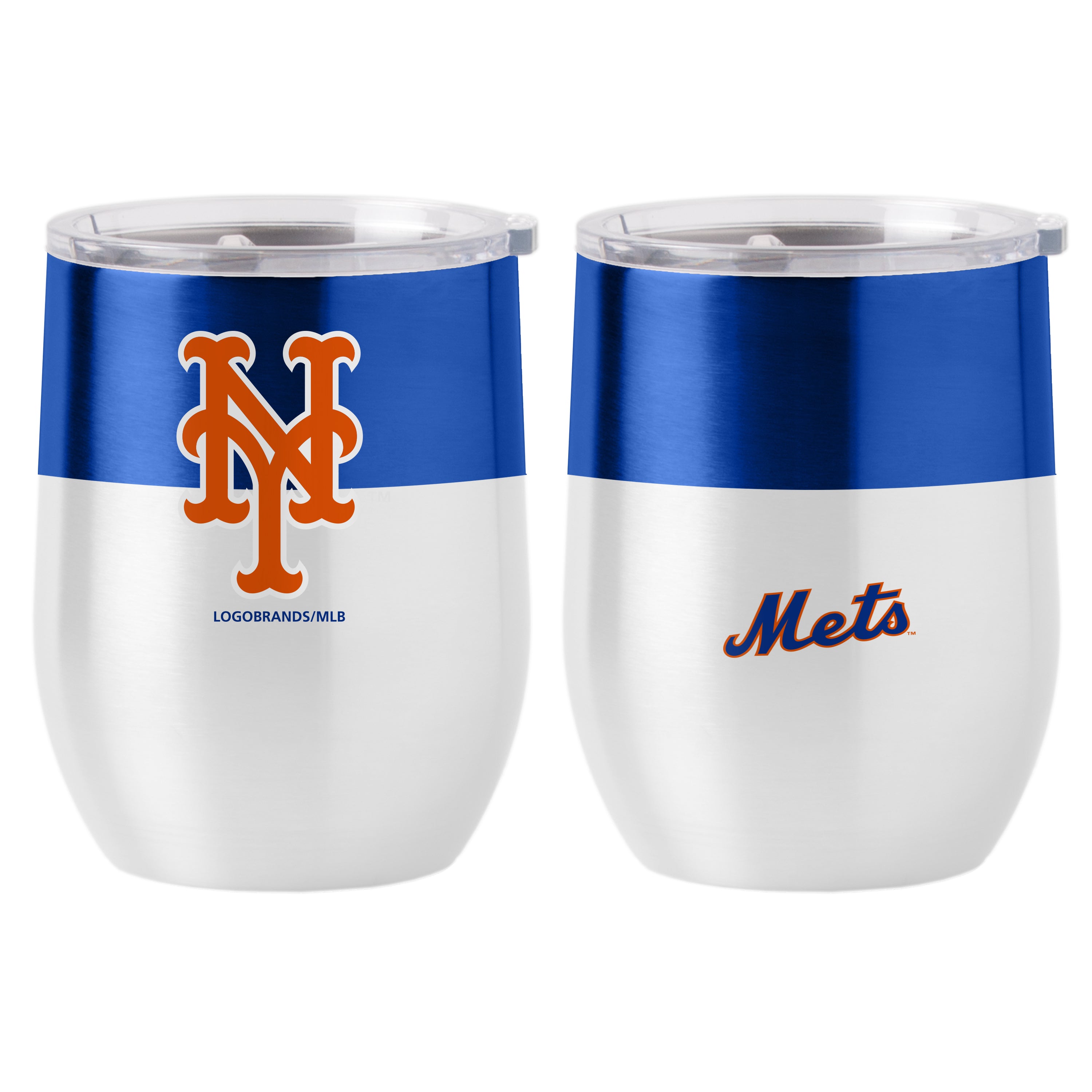 New York Mets  Color Block 16 oz Stainless Curved Beverage