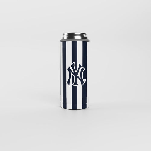 Product Image for NY Yankees 12oz Striped Powdercoat SlimCan Coolie