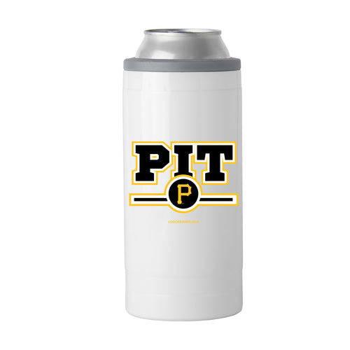 Product Image for Pittsburgh Pirates Letterman 12 oz Slim Can Coolie