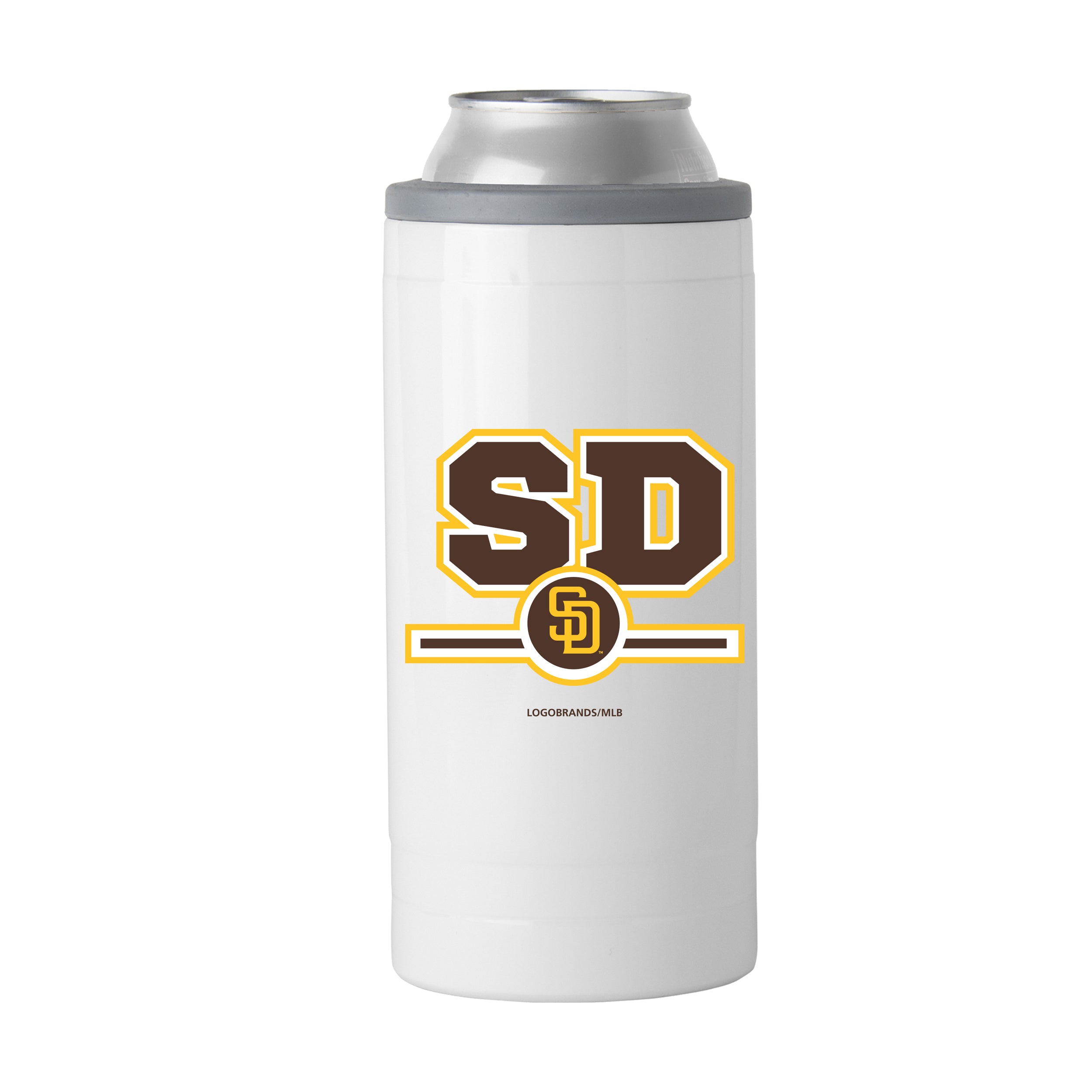 San Diego Padres  Letterman 12 oz Slim Can Coolie