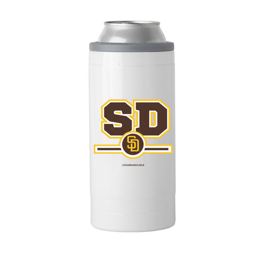 Product Image for San Diego Padres  Letterman 12 oz Slim Can Coolie
