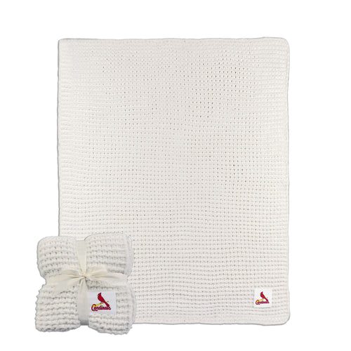 Product Image for St. Louis Cardinals Ivory Cable Knit Throw 50x60