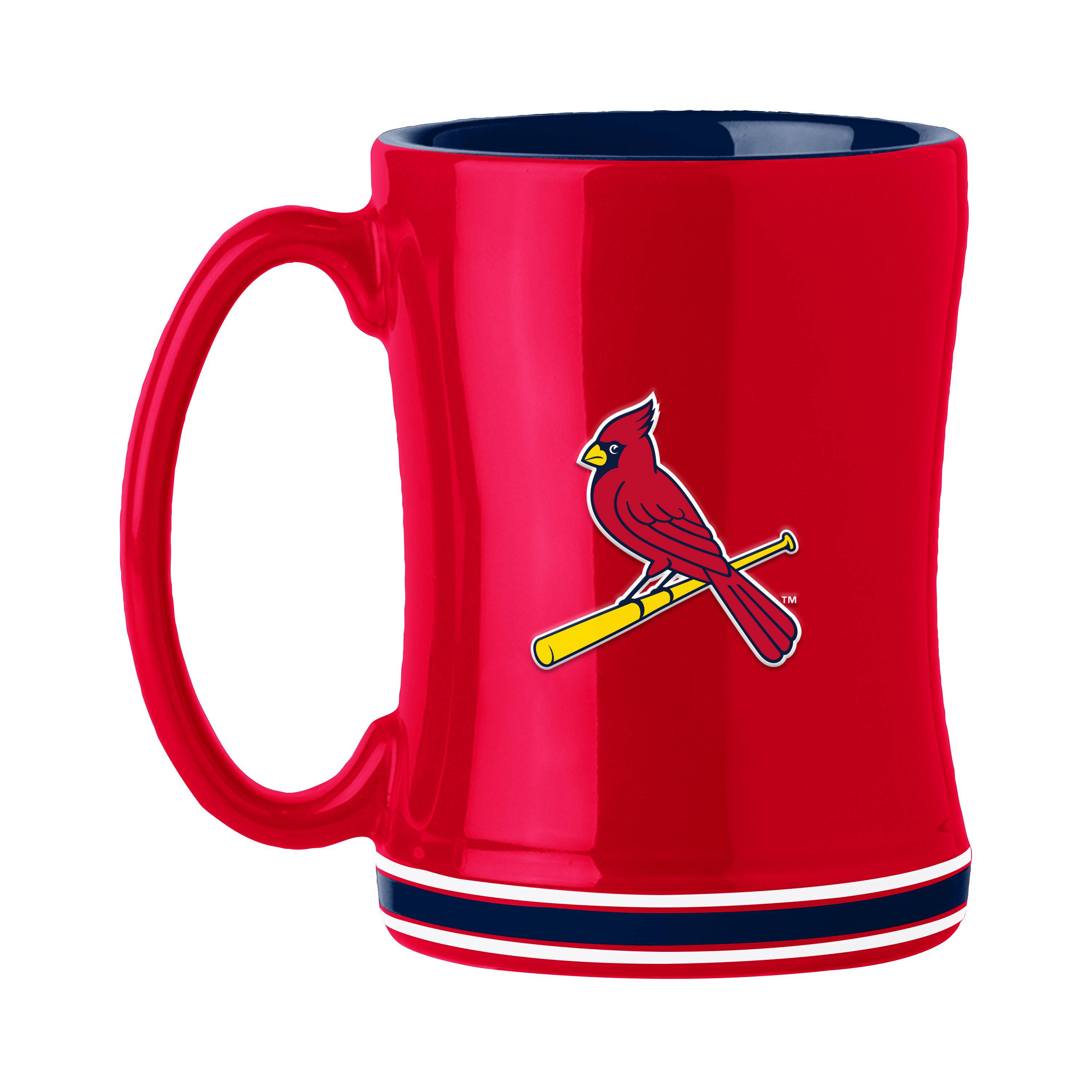 St Louis Cardinals 14oz Relief Mug - Logo Brands