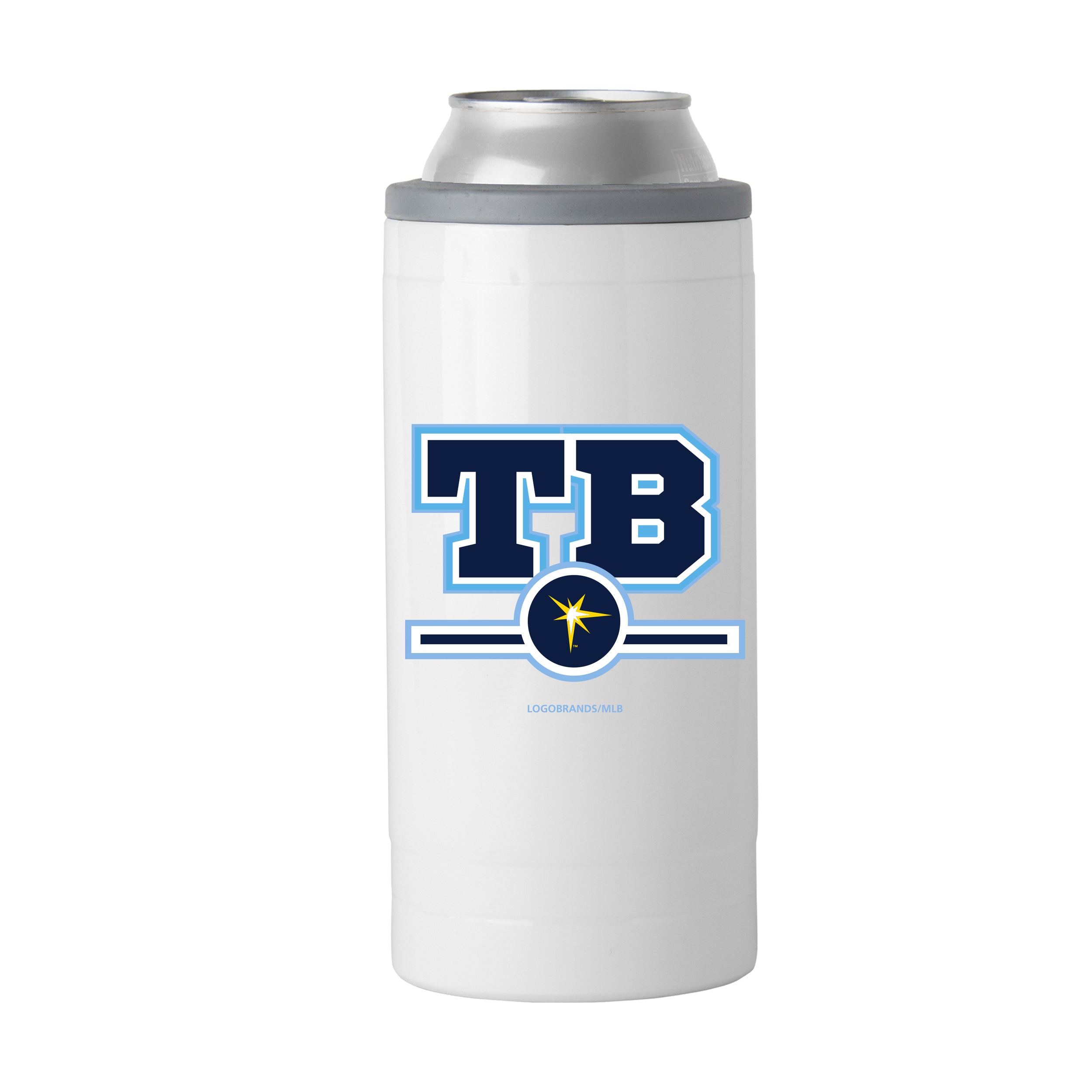 TB Rays Letterman 12 oz Slim Can Coolie