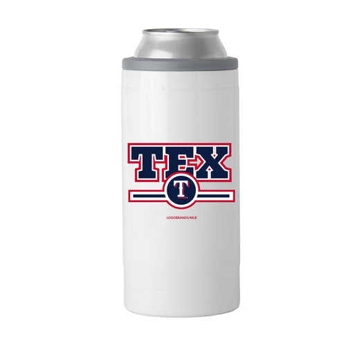 Product Image for Texas Rangers Letterman 12 oz Slim Can Coolie