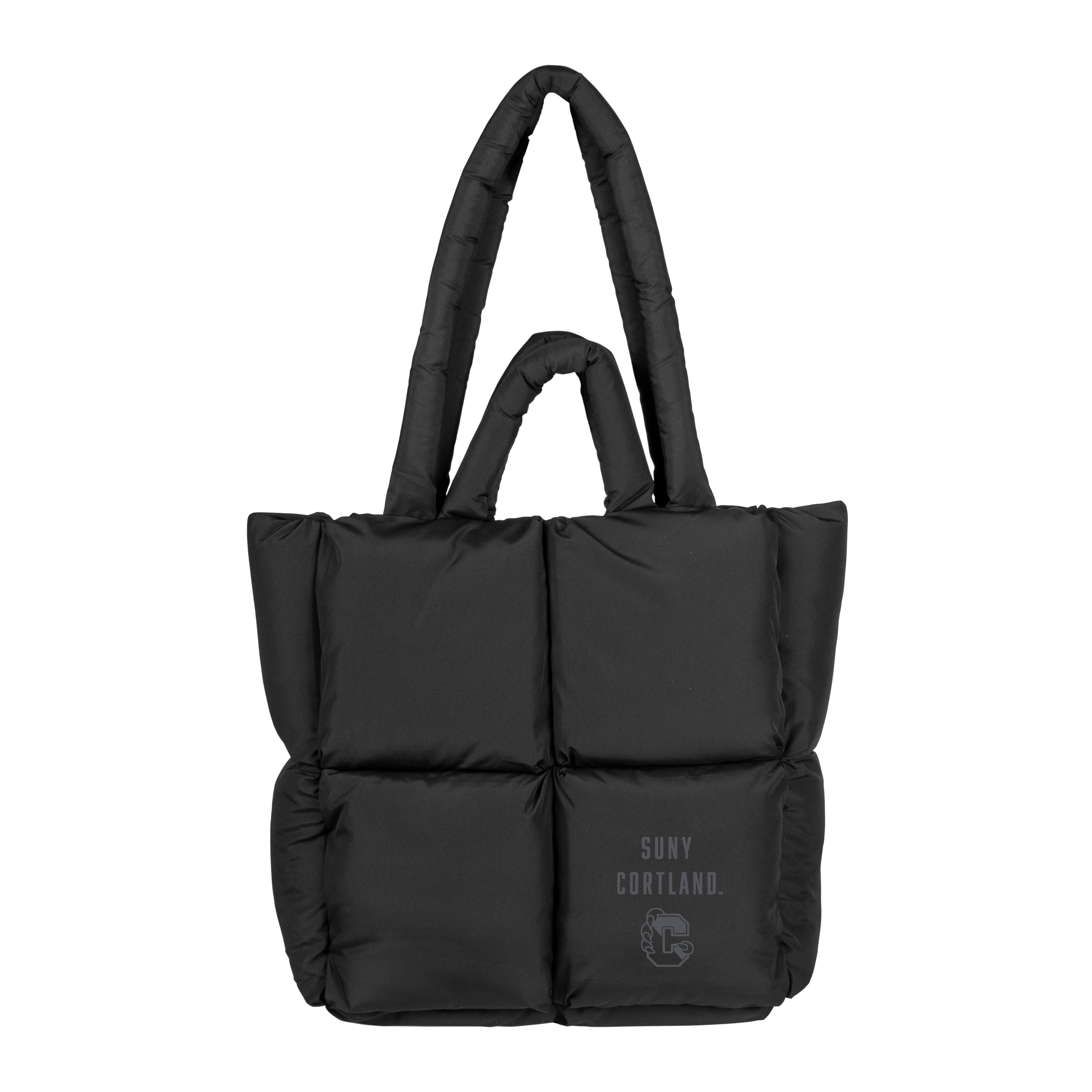 SUNY Cortland Puff Black Tote