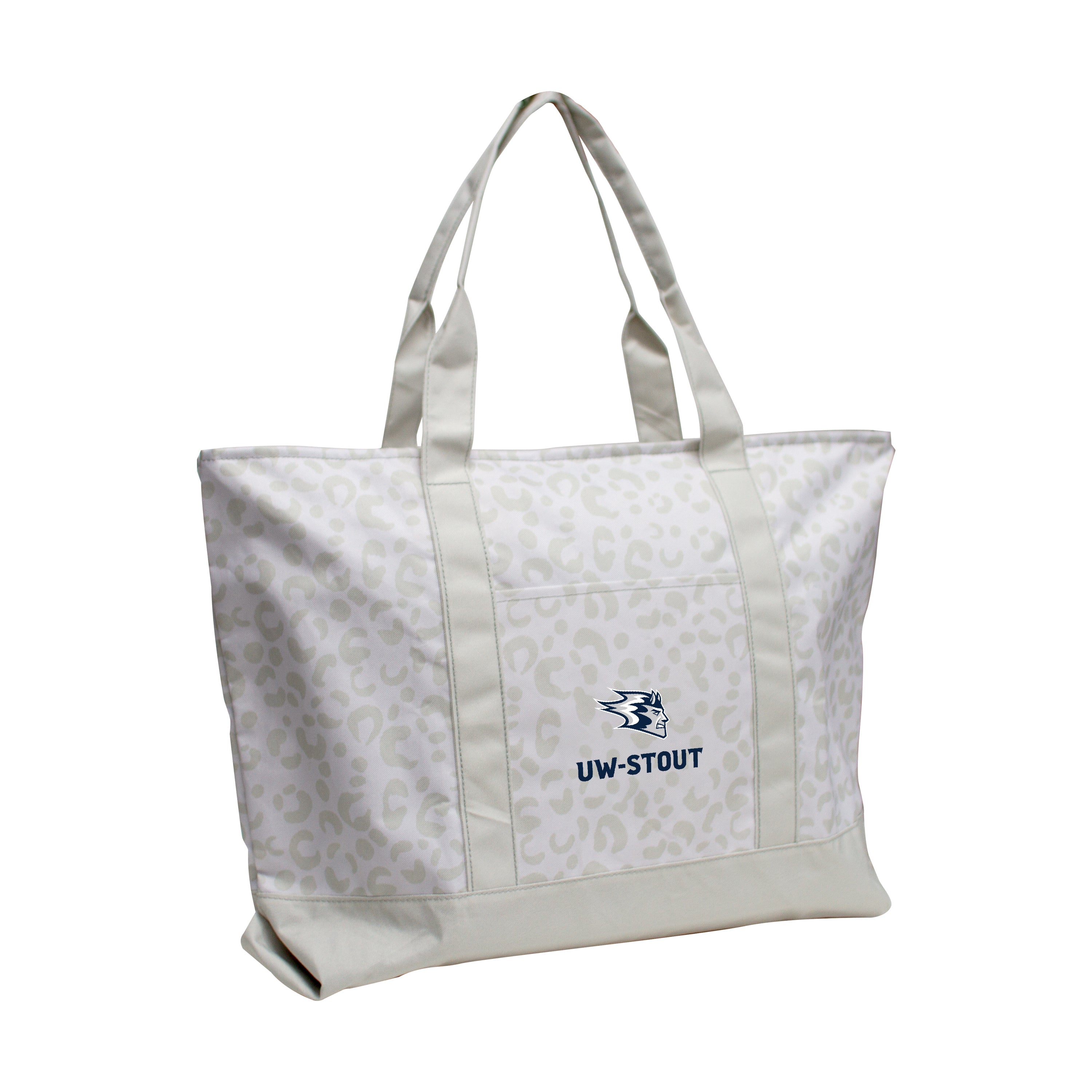 Wisconsin - Stout Leopard Pattern Tote