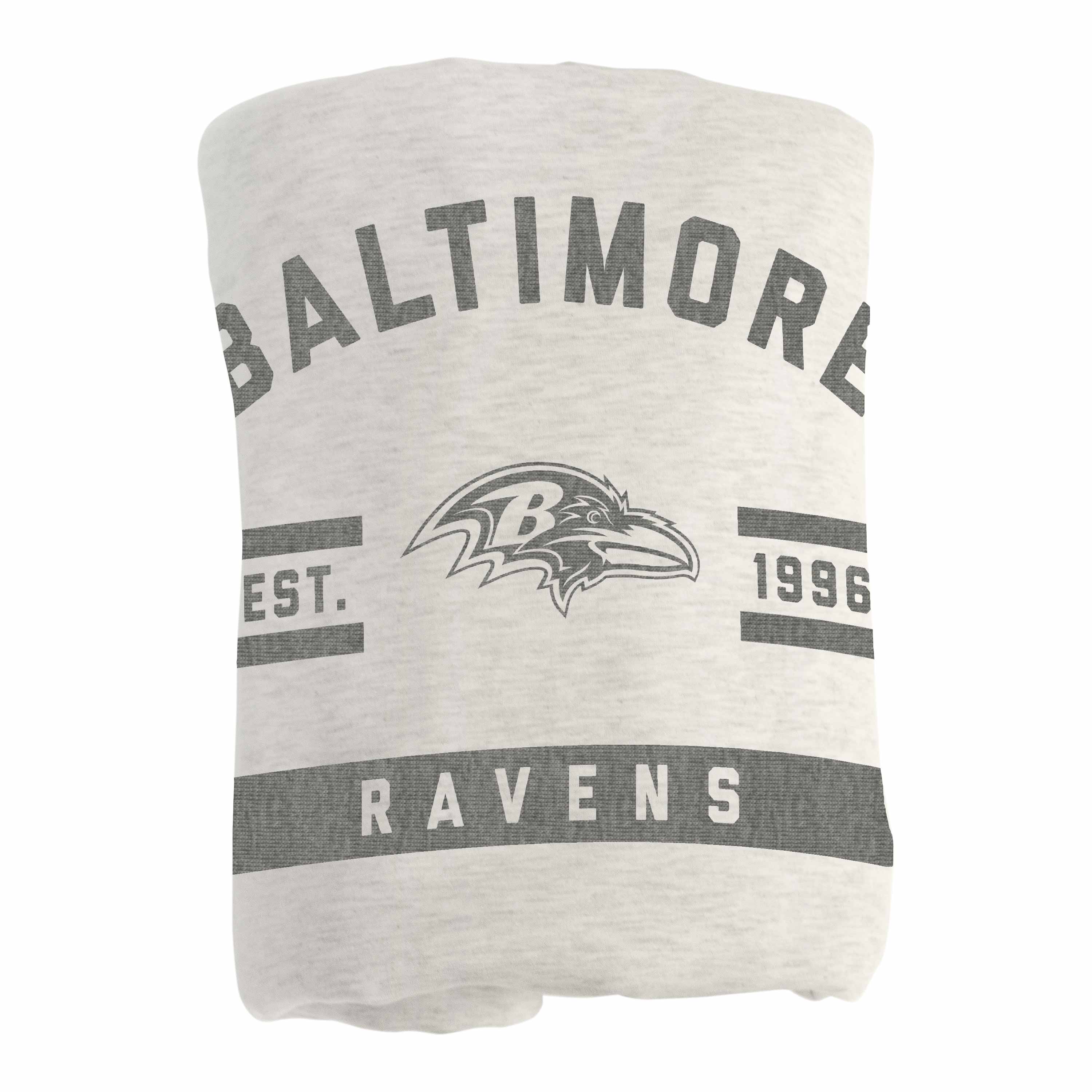 Baltimore Ravens Oatmeal Sweatshirt Blanket - Logo Brands