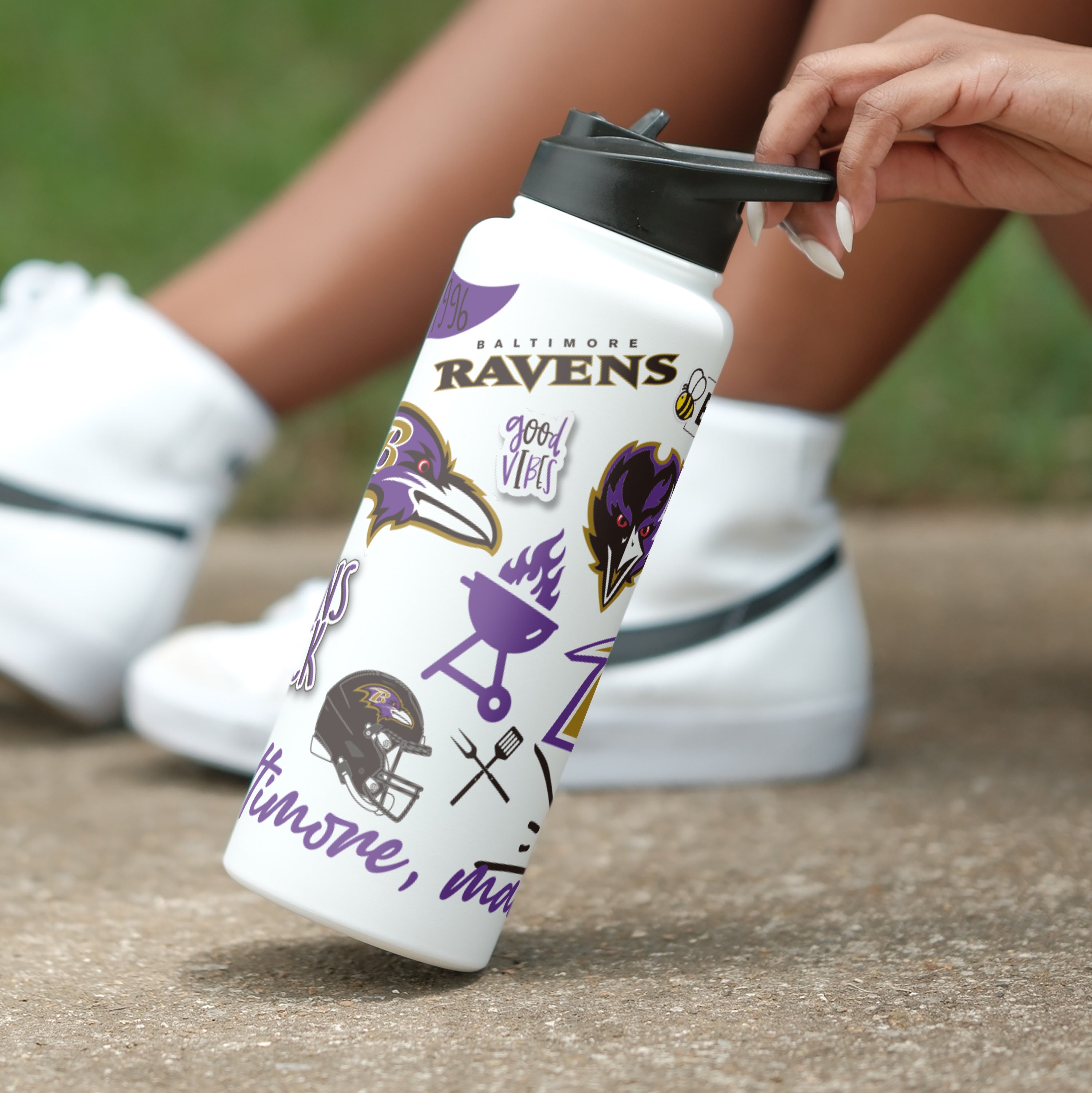 Baltimore Ravens 34oz Native Quencher Bottle